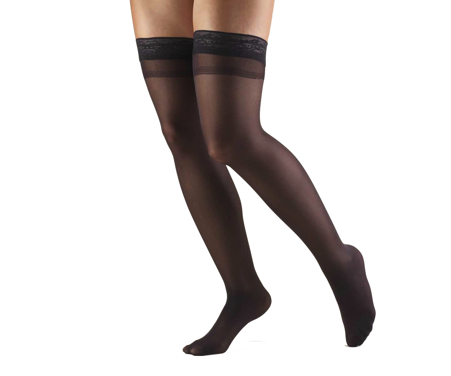 Truform 1764 (8-15 Thigh High, Stay-Up Top, Sheer)